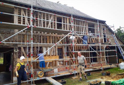 Chantier torchis, Le Perrey ©ARPE Normandie