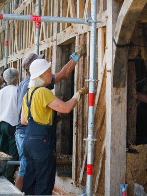 Chantier torchis, Le Perrey ©ARPE Normandie