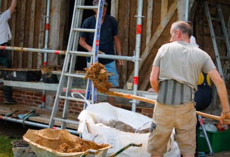 Chantier torchis, Le Perrey ©ARPE Normandie