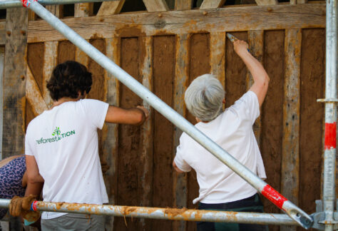 Chantier torchis, Le Perrey ©ARPE Normandie