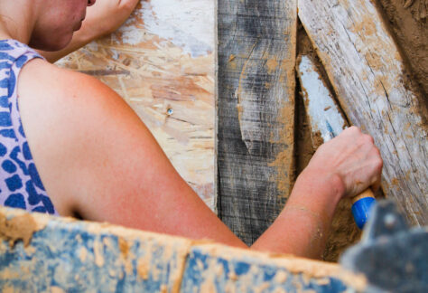 Chantier torchis, Le Perrey ©ARPE Normandie