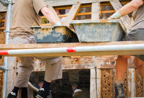 Chantier torchis, Le Perrey ©ARPE Normandie