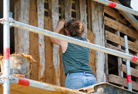 Chantier torchis, Le Perrey ©ARPE Normandie