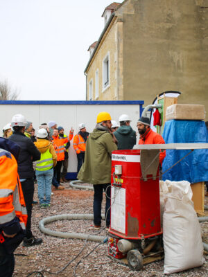 Visite paille hachée Partélios, Cagny (14) ©ARPE Normandie