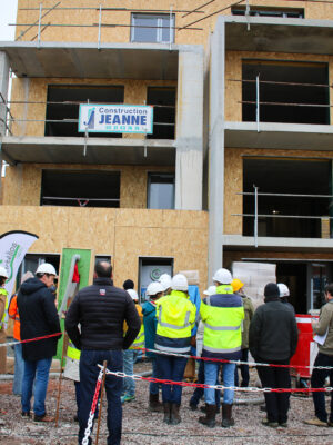 Visite paille hachée Partélios, Cagny (14) ©ARPE Normandie