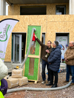 Visite paille hachée Partélios, Cagny (14) ©ARPE Normandie