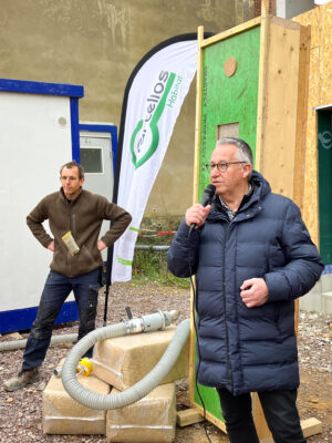 Visite paille hachée Partélios, Cagny (14) ©ARPE Normandie