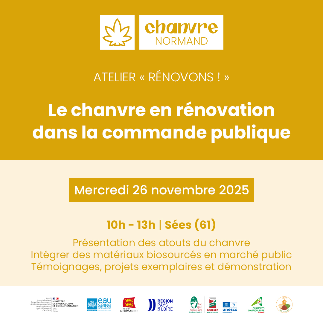 Lire la suite à propos de l’article Atelier « Rénovons ! » | Le chanvre en rénovation dans la commande publique