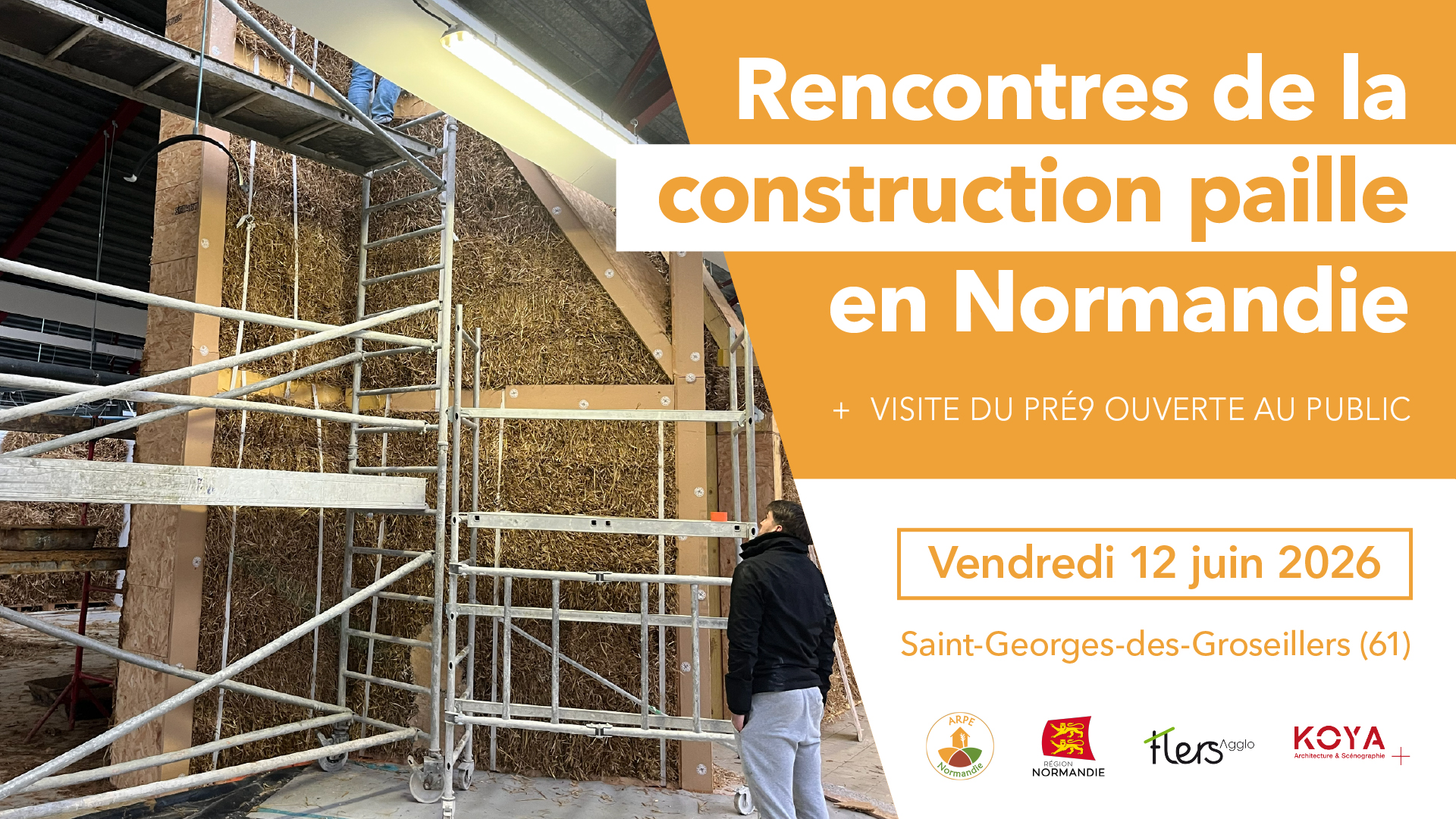 Lire la suite à propos de l’article Visite d&rsquo;un chantier en paille porteuse et réemploi